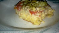 Torta com sobras de arroz