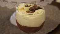 Mousse de chocolate branco e preto