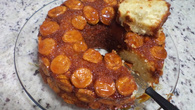 Bolo de bananas caramelizadas