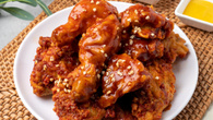 Frango frito coreano com molho agridoce