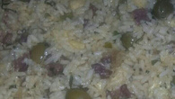 Arroz com carne seca