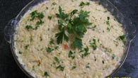 Arroz com camarão ao creme de queijo