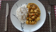 Frango ao curry com laranja
