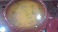 Caldo de abóbora com costela suína