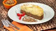 Quiche de alho-poró com queijo branco