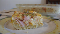 Quiche de presunto e queijo da Lele