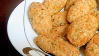 Bolinho assado de arroz com cenoura