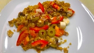 Risoto de quinoa e saint-peter au coco