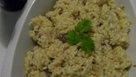 Risoto de filé mignon com queijo parmesão