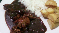 Frango na cerveja preta