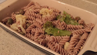 Macarrão integral com brócolis