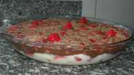 Delícia de chocolate e morango