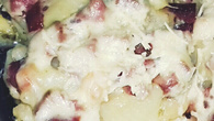 Batata com queijos ao forno