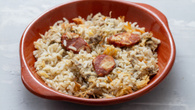 Arroz com linguiça