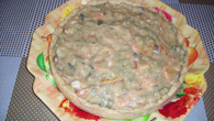 Quiche de camarão e palmito