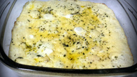 Batata gratinada ao creme de castanha-do-pará