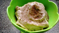 Sorvete cremoso de abacate e banana