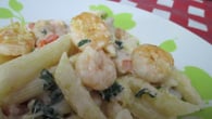 Penne com camarão