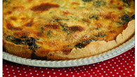Quiche de espinafre e mussarela