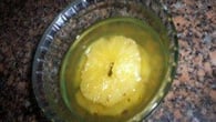 Abacaxi com calda de menta