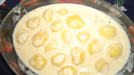 Batatas ao creme de queijo