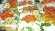Bacalhau grelhado com tomates secos