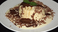 Mousse de Baunilha com chocolate