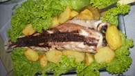 Peixe assado no sal grosso