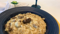Risoto de filé mignon com queijo gorgonzola