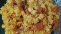 Macarrão com arroz na panela de pressão (marroz)