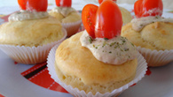 Cupcake salgado com patê de atum