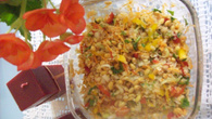 Salada de soja e quinoa