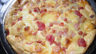 Torta de milho com bacon