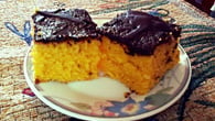 Bolo de cenoura e laranja
