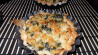 Quiche de espinafre e mozzarela