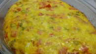 Omelete de frango e queijo no forno