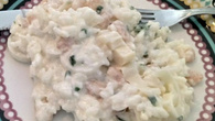 Risoto de camarão com palmito