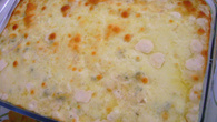 Macarrão de forno com creme de milho