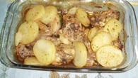 Frango assado com batata