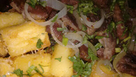 Carne de sol com mandioca