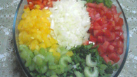 Salada colorida fácil