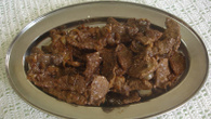 Carne chinesa acebolada