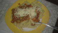 Penne ao molho bolonhesa