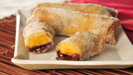 Rolinho de banana com chocolate