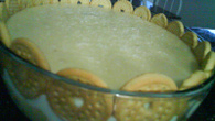 Torta de biscoitos com abacaxi