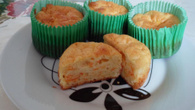 Bolinho de cenoura com queijo (cupcake salgado)