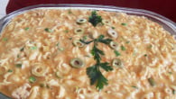 Macarrão cremoso com frango