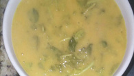 Sopa de cenoura, batata e agrião