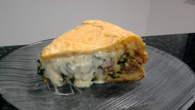 Torta de brócolis com bacon