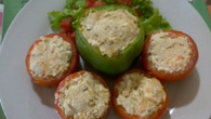 Tomates recheados com ricota